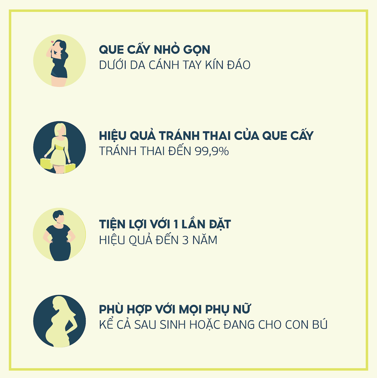 Phương pháp cấy que tránh thai có nhiều ưu điểm nổi bật.